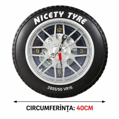 Ceas de perete Anvelopa Tyre 2855/50VR15 40 cm — Confort Practic Pentru Casa Ta