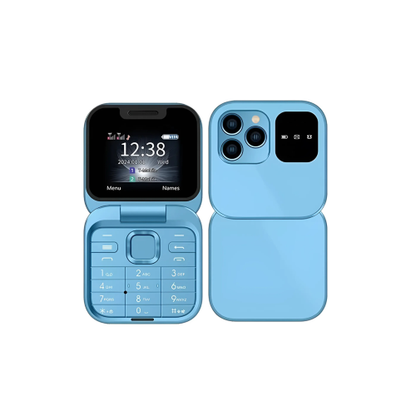 Telefon Mini Pliabil Flip Phone i16 Pro Dual SIM cu Bluetooth și Cameră, A-147-5