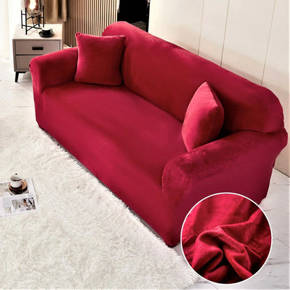 Husa elastica din catifea pentru canapea 2 Locuri — Soluție Practică Pentru Acasă