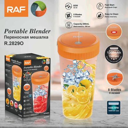 Blender Portabil Reîncărcabil USB pentru Smoothie, Pahar de Voiaj, 300ml, M-125