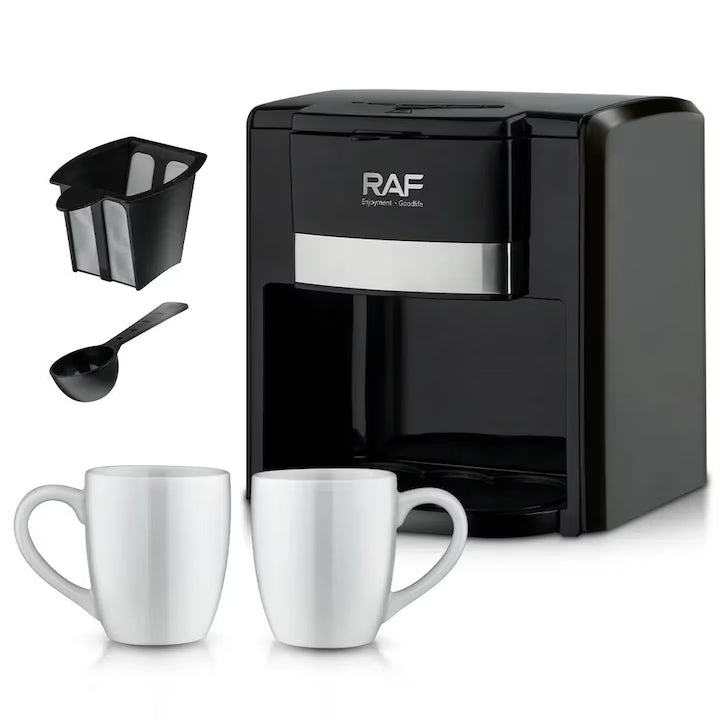 Aparat de Cafea Compact pentru 2 Cești, 420 ml, pentru Casă și Birou, M-138