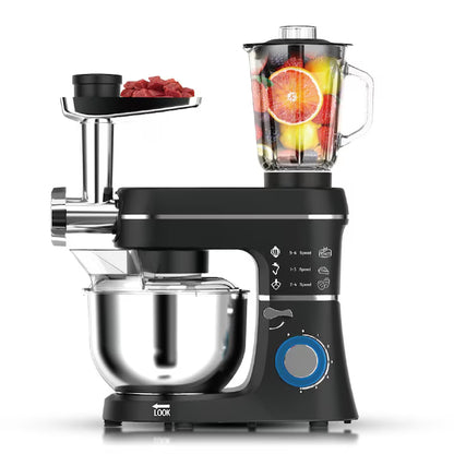 Mixer cu Bol 5-in-1, 1400W, 7L, cu Blender și Mașină de Tocat, M-142