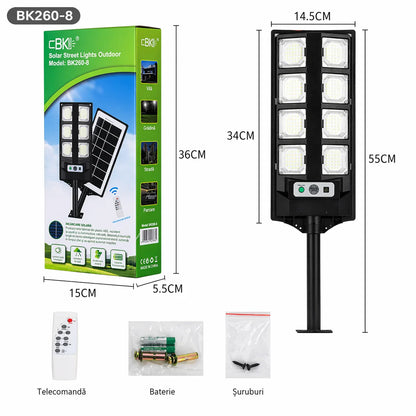 Lampa Solara cu Senzor, Impermeabila, Luminozitate Mare, Telecomanda, A-163-1