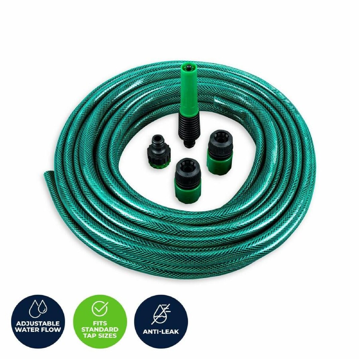 Furtun de Gradina Rotund 20 m cu Accesorii, Set pentru Udat Gradina, M-120