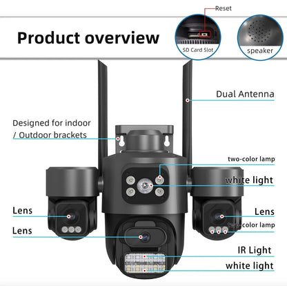 Camera de Securitate Exterior Dome 4K, Urmarire AI, WiFi, A-161-20