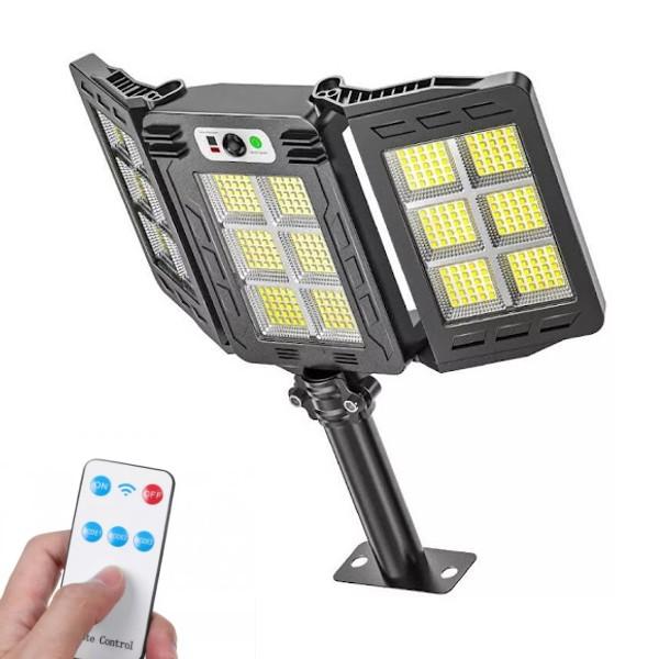 Lampa Solara Tripla 200W COB – Autonoma IP65 — Ambient Modern Pentru Acasă