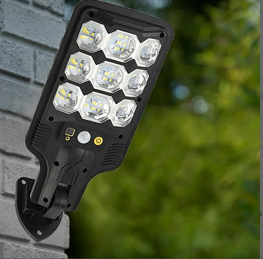 Lampă Stradală Solară cu Senzor de Mișcare, Telecomandă și 3 Moduri de Iluminare, CLS-IL101