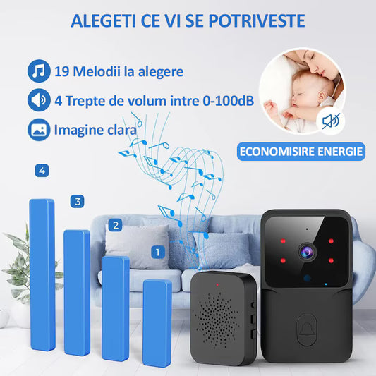 Sonerie Wireless cu Camera Video HD 720p si Vedere Nocturna, A-147-18
