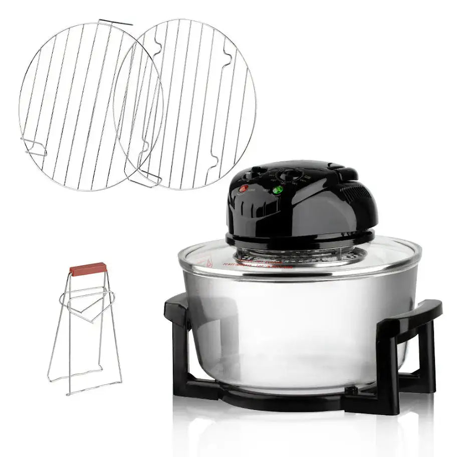 Friteuză cu Aer Cald din Sticlă 3-in-1, 12L, Vas Transparent, M-132