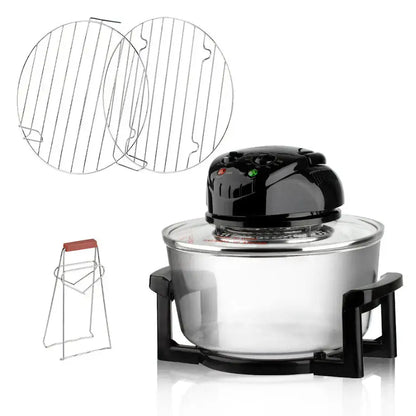 Friteuză cu Aer Cald din Sticlă 3-in-1, 12L, Vas Transparent, M-132