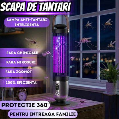 Lampa UV Anti-Tantari Reincarcabila si Lampa de Noapte 2 in 1, cu Senzor de Amurg, A-165-6