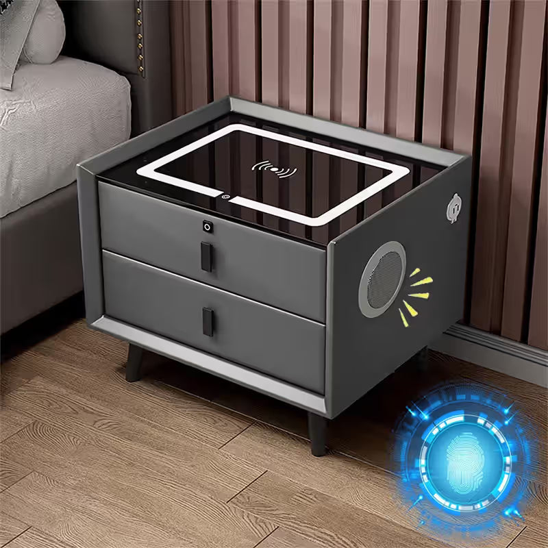 Noptiera Smart Multifunctionala iluminare LED tactil cu 3 culori incarcare — Confort Practic
