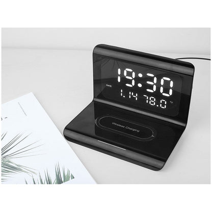 Ceas digital cu alarma si incarcare wireless pentru smartphone — Utilitate Smart Zi de Zi