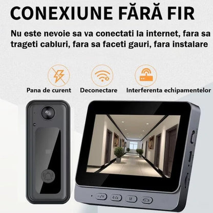 Kit Intrare Sigură — Sonerie Video cu Cameră și Cameră Exterior PTZ 6MP