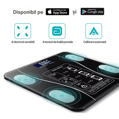 Cantar Corporal Inteligent cu Bluetooth si Aplicatie, A-176-6