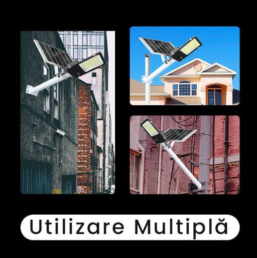 Lampă Solară LED 300W, Telecomandă, Alb Neutru 4000K, IP65, EAZ-IL016