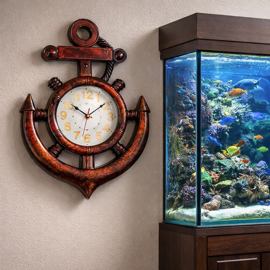 Ceas de perete in forma de ancora decorativa – 35 — Confort Practic Pentru Casa Ta