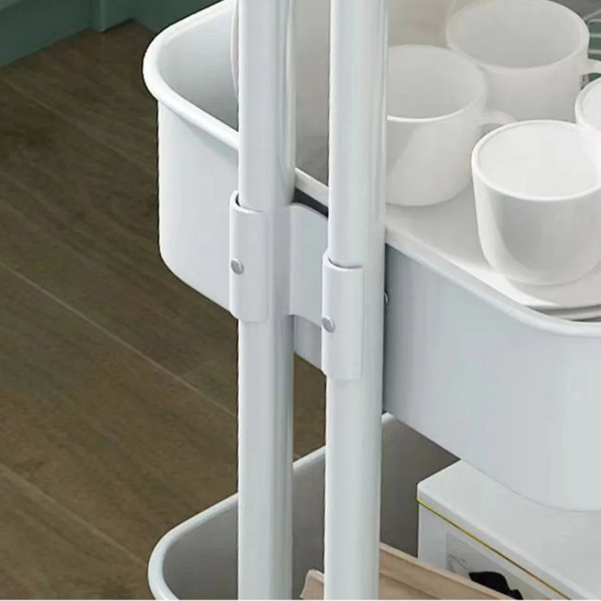 Raft portabil cu 3 nivele – cu cosuri metalice si — Confort Practic Pentru Casa Ta