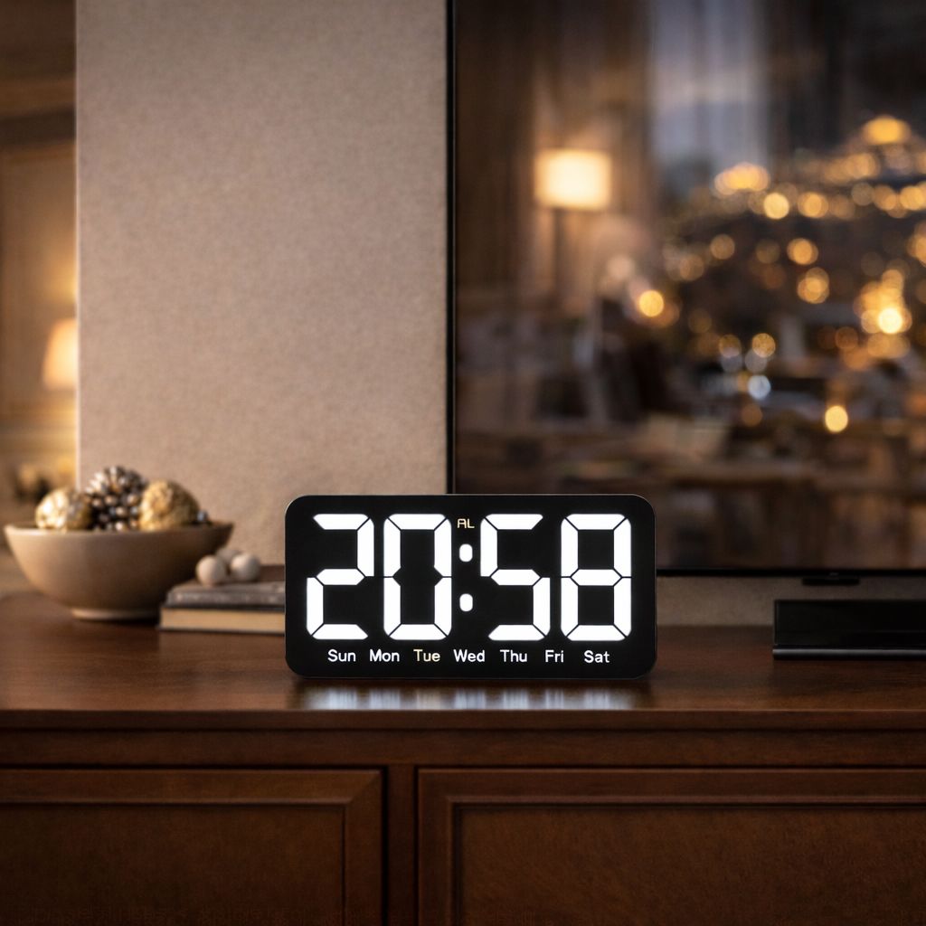 Ceas digital LED cu afisaj mare — Confort Practic Pentru Casa Ta