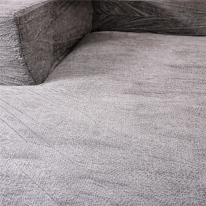Canapea Colțar Gri Tip Chesterfield cu 4 Perne, 240x150x70 cm, A-151-4