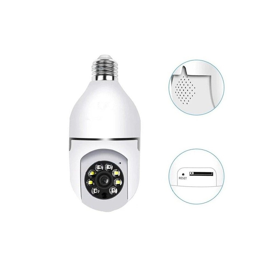 Cameră WiFi Bec 360° cu Monitorizare Video, Night Vision și Control din Telefon, A-172-1