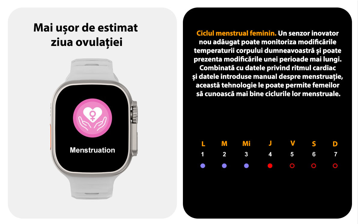 Ceas Smartwatch 8 Ultra Watch apel Bluetooth — Utilitate Smart Zi de Zi