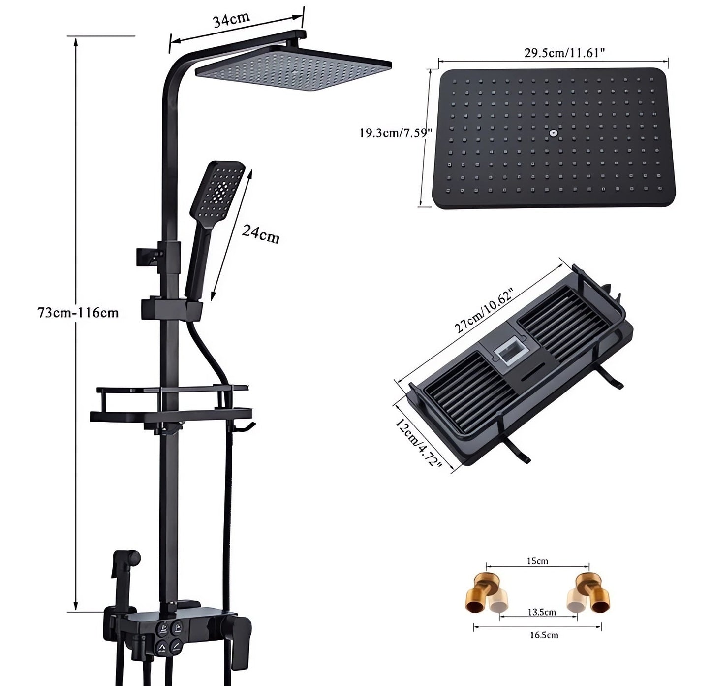 Coloana dus cu afisaj LCD — Confort Practic Pentru Casa Ta