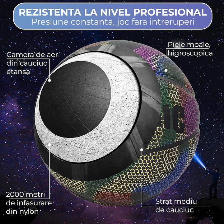 Minge de Baschet Fosforescenta, Reflectorizanta pentru Joaca Seara, M-121