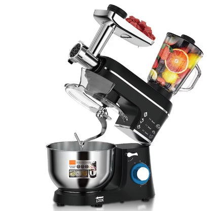 Mixer cu Bol 5-in-1, 1400W, 7L, cu Blender și Mașină de Tocat, M-142