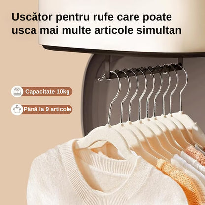 Uscator de Haine/Rufe, 600W, Cip PTC, Temporizare Inteligenta 1-8 ore, Sterilizare cu Lumina UV, 10Kg, A-147-19
