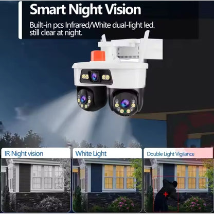 Camera Supraveghere WiFi cu 3 Lentile, Exterior, Vedere Nocturna, A-176-1
