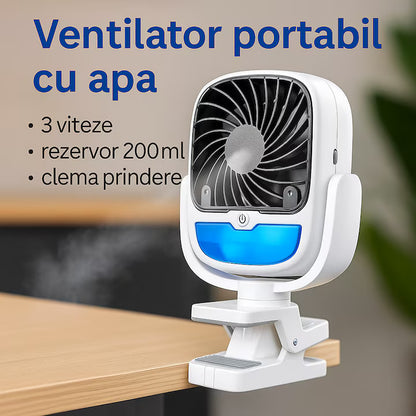 Racitor de Aer Arctic Mini Portabil 3-in-1, Umidificare si Purificare, LED, USB, M-101