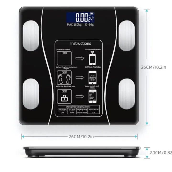 Cantar Corporal Inteligent cu Bluetooth si Aplicatie, A-176-6