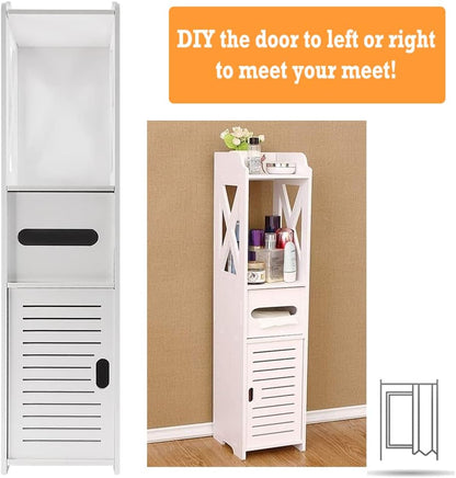 Dulap vertical pentru baie 80 x 20 x 18 cm — Confort Practic Pentru Casa Ta