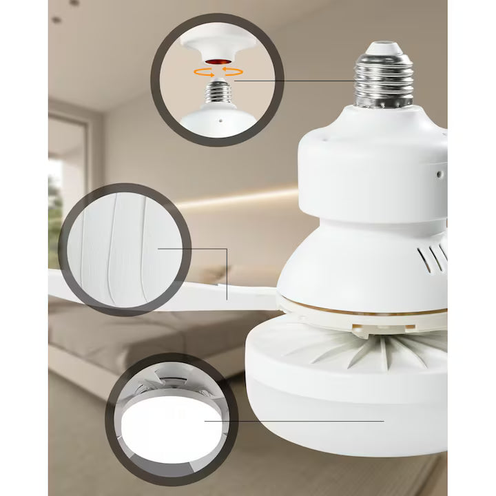 Ventilator de Tavan cu Lampa LED si Telecomanda, Palete Pliabile, A-153-1
