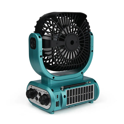 Ventilator Portabil cu Incarcare Solara si Acumulator, Reincarcabil Exterior, M-102
