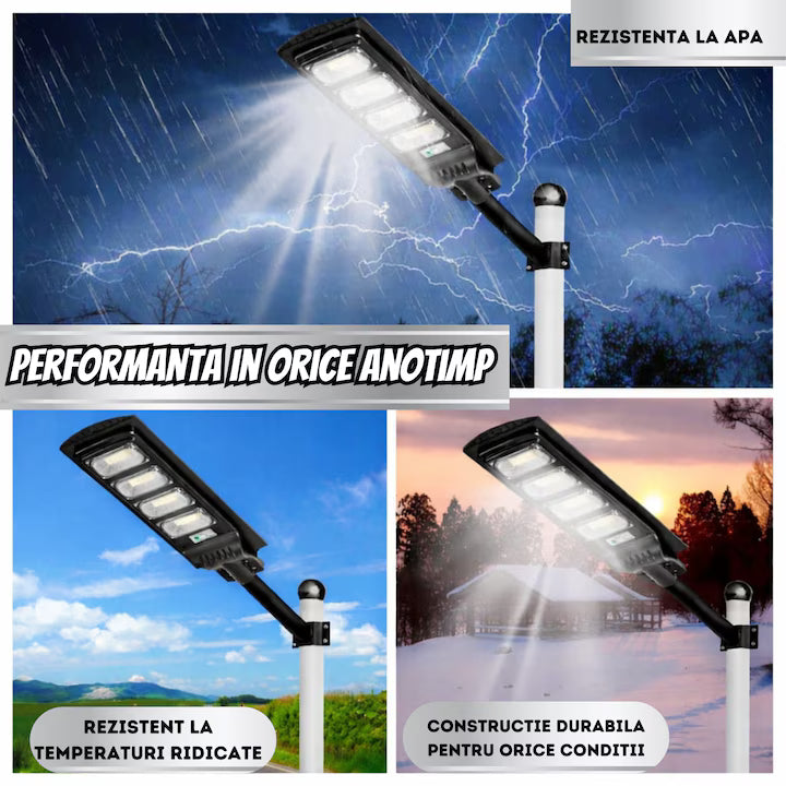 Lampa Solara Stradala cu Senzor de Miscare si Suport de Prindere, A-147-12