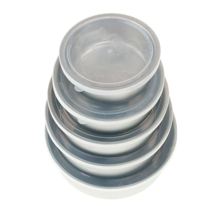 Set 5 Caserole Inox cu Capac Ermetic, Pastrare Alimente, A-176-8