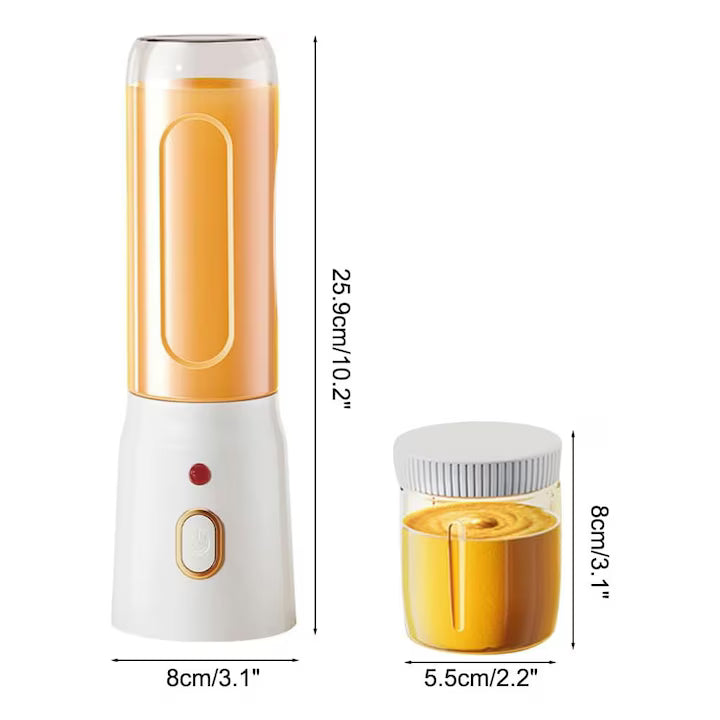 Set Blender Portabil Reincarcabil, 10 Lame Inox in 3D, 21.000 RPM, 450ml, A-161-17