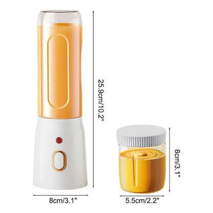Set Blender Portabil Reincarcabil, 10 Lame Inox in 3D, 21.000 RPM, 450ml, A-161-17