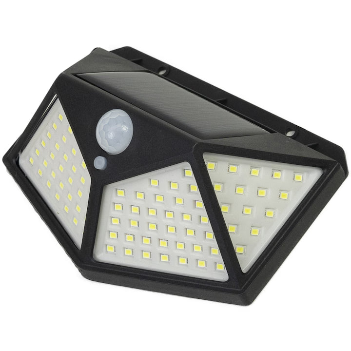 Lampa Solara de Perete cu 4 Fete, Senzor de Miscare, 100 LED, A-177-5
