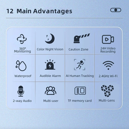 Camera de Securitate Exterior Dome 4K, Urmarire AI, WiFi, A-161-20