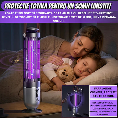 Lampa UV Anti-Tantari Reincarcabila si Lampa de Noapte 2 in 1, cu Senzor de Amurg, A-165-6