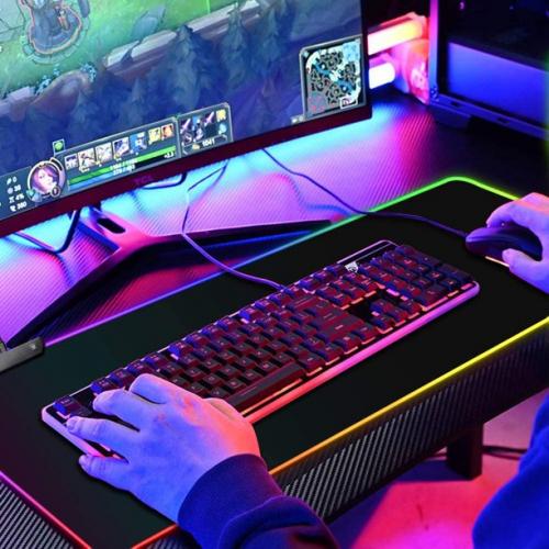 Mouse Pad gaming cu iluminare led RGB 80 x 30 — Utilitate Smart Zi de Zi