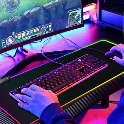 Mouse Pad gaming cu iluminare led RGB 80 x 30 — Utilitate Smart Zi de Zi