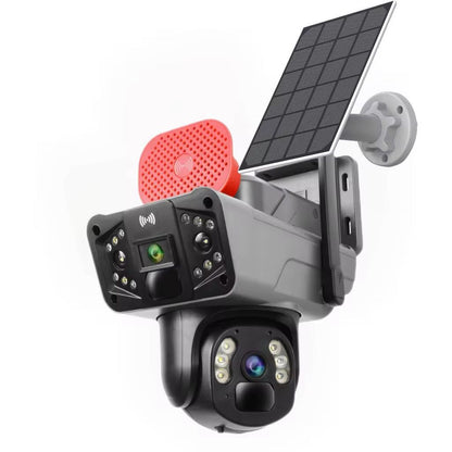Camera de supraveghere solara 5G Dual Lens 4MP/8MP — Control și Siguranță Zi de Zi