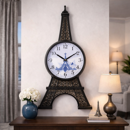 Ceas de perete Turnul Eiffel 70 cm decor modern pentru — Confort Practic Pentru Casa Ta