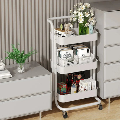 Raft portabil cu 3 nivele – cu cosuri metalice si — Confort Practic Pentru Casa Ta