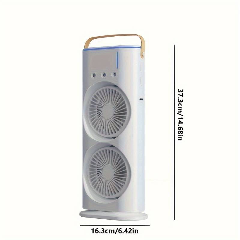 Ventilator portabil de birou cu umidificare prin pulverizare si telecomanda — Utilitate Smart Zi