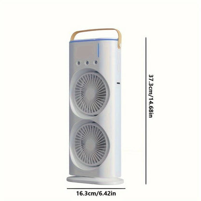 Ventilator portabil de birou cu umidificare prin pulverizare si telecomanda — Utilitate Smart Zi